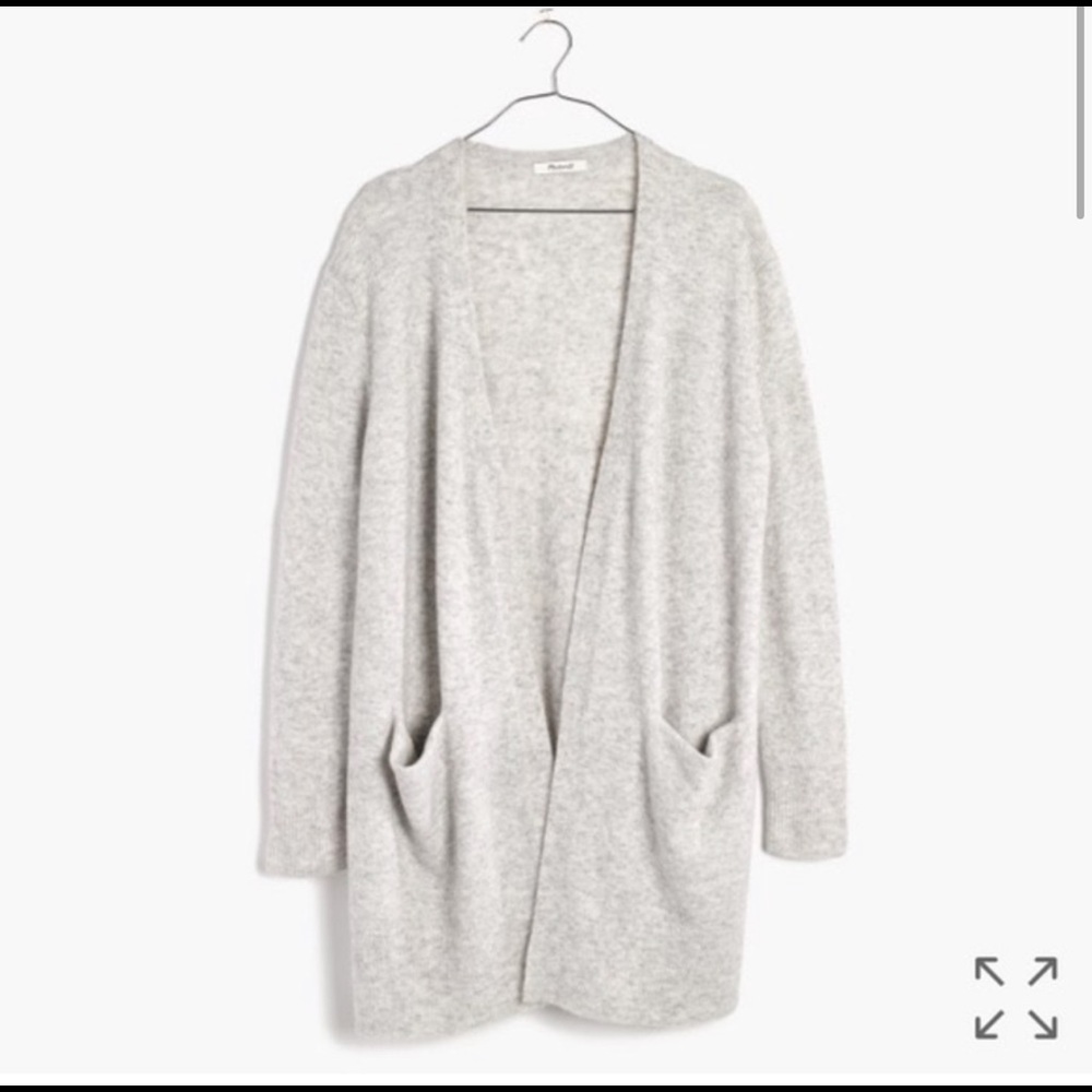 Madewell Ryder Merino & Alpaca Open Front Cardigan Sweater Size Small